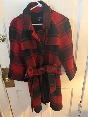 Gap Wool Plaid coat - Women’s L Red/Black